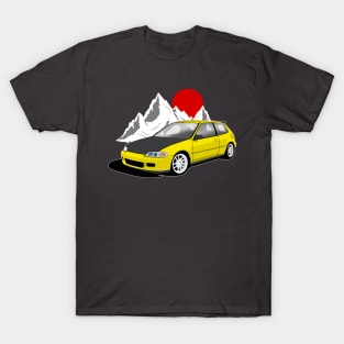 Yellow Civic eg T-Shirt